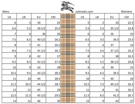 burberry shoe sizing|burberry shoe size chart.